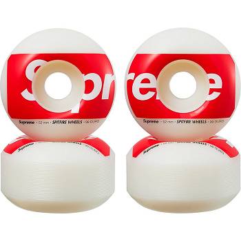 White Supreme Spitfire® Shop Wheels (Set of 4) Skateboard Accessories | UK415DN