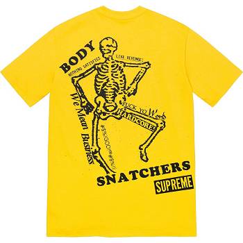 Yellow Supreme Body Snatchers Tee T Shirts | UK348BC