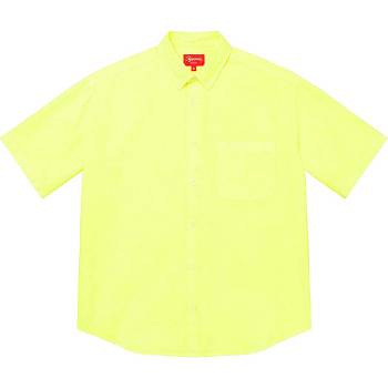 Yellow Supreme Loose Fit S/S Oxford Shirts | UK209GL